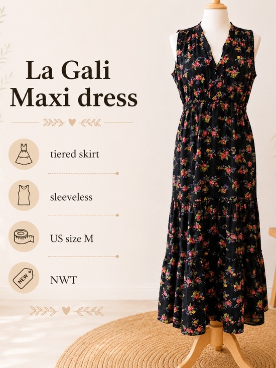 Le Gali Dresses & Skirts - NWT Le Gali Tiered Skirt Maxi Dress Size US M